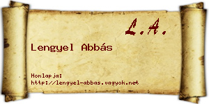 Lengyel Abbás névjegykártya